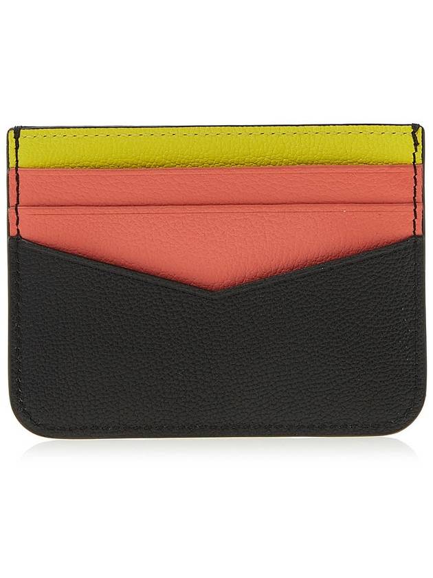 Logo Calf Leather Card Wallet Black - KENZO - BALAAN 4