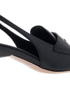 Leather Penny Slingback Heels Black - MIU MIU - BALAAN 11