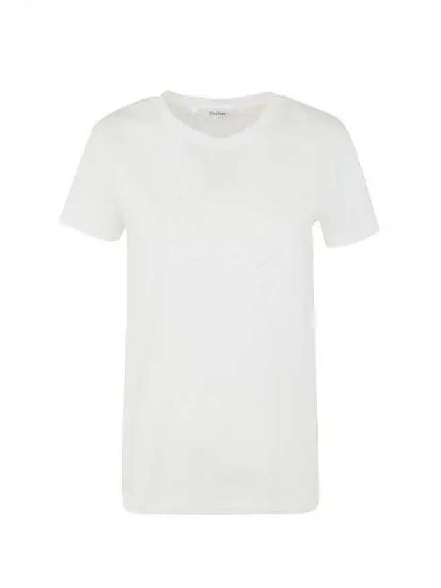 Max Mara SACHA embroid logo t shirt 271170 - MAX MARA - BALAAN 1