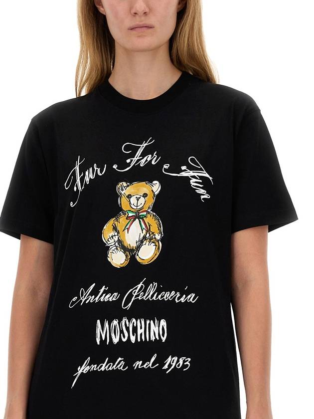 Short Sleeve TShirt Black - MOSCHINO - BALAAN 5