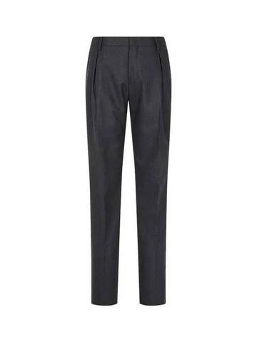 Men s Soft Easy Wool Blend Pants Charcoal - GIORGIO ARMANI - BALAAN 1