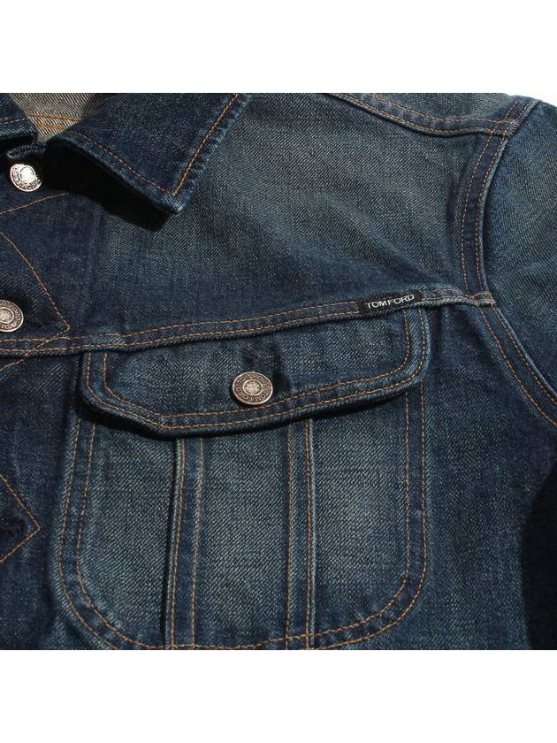 Cotton Denim Jacket Blue - TOM FORD - BALAAN 5