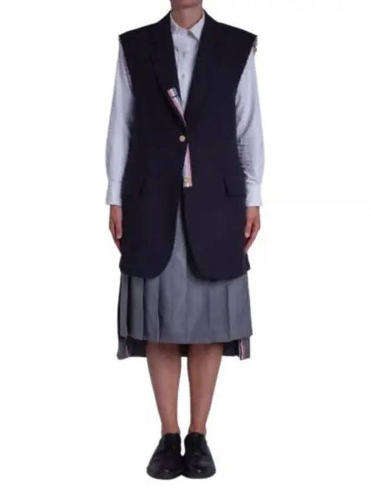 Super oversized sleeveless classic sports coat FBC903H F0584 415 - THOM BROWNE - BALAAN 2