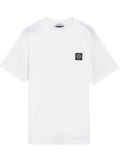 Logo Patch Short Sleeves T-Shirt White - STONE ISLAND - BALAAN 2