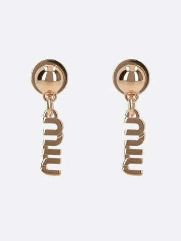 logo drop earrings - MIU MIU - BALAAN 1