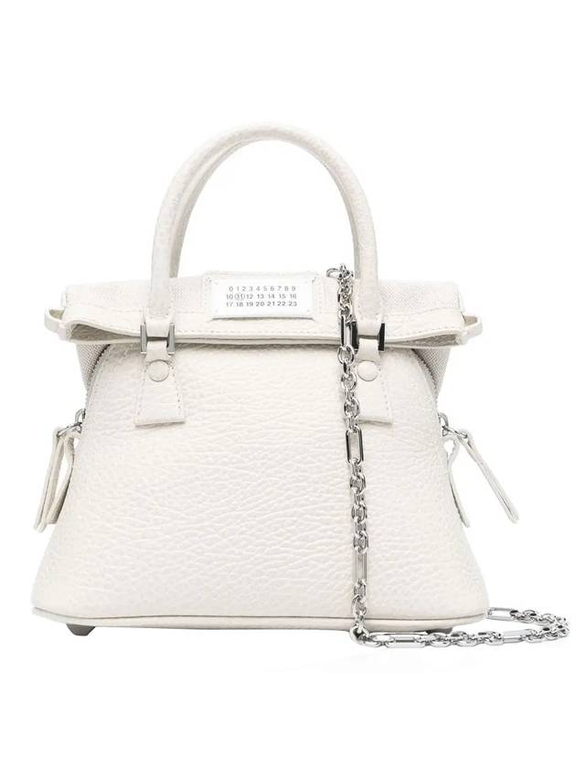 5AC Classique Micro Tote Bag Light Grey - MAISON MARGIELA - BALAAN 1