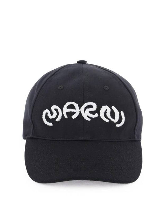 Graffiti Logo Ball Cap Black - MARNI - BALAAN 1