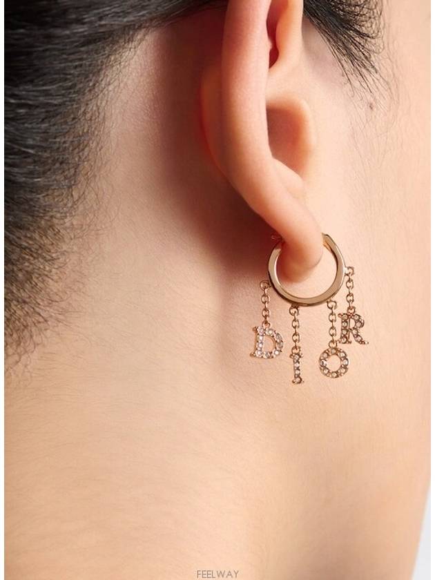 Revolution Earrings Gold Pink - DIOR - BALAAN 4