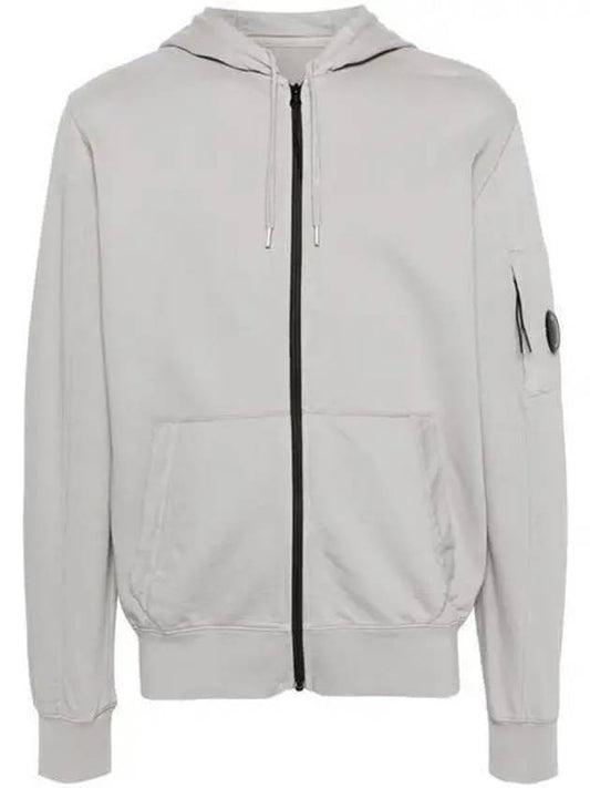 Light Fleece Zip Up Hoodie Grey - CP COMPANY - BALAAN 2