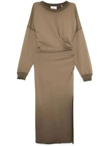 Brown cotton long dress - ISABEL MARANT ETOILE - BALAAN 1