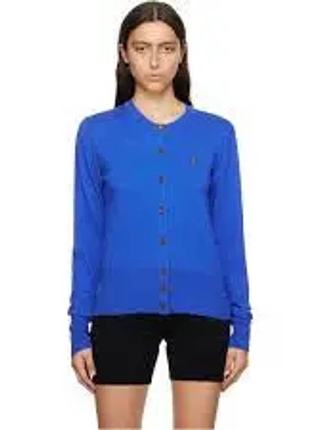 Bea Logo Cardigan Blue - VIVIENNE WESTWOOD - BALAAN 2