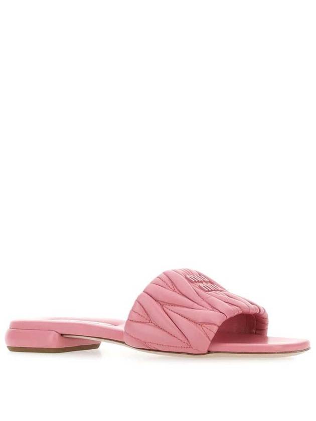 Materasse Nappa Leather Slippers Begonia Pink - MIU MIU - BALAAN 3