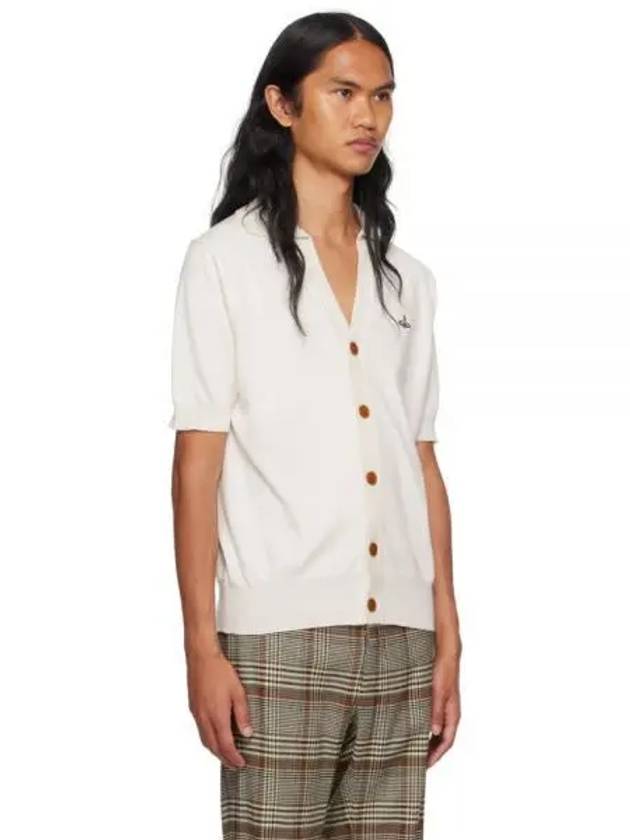 Polo Cashmere Short Sleeve Cardigan White - VIVIENNE WESTWOOD - BALAAN 2