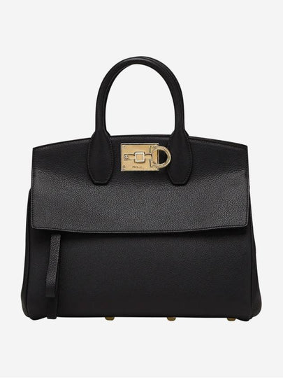 Studio Small Tote Bag Black - SALVATORE FERRAGAMO - BALAAN 2