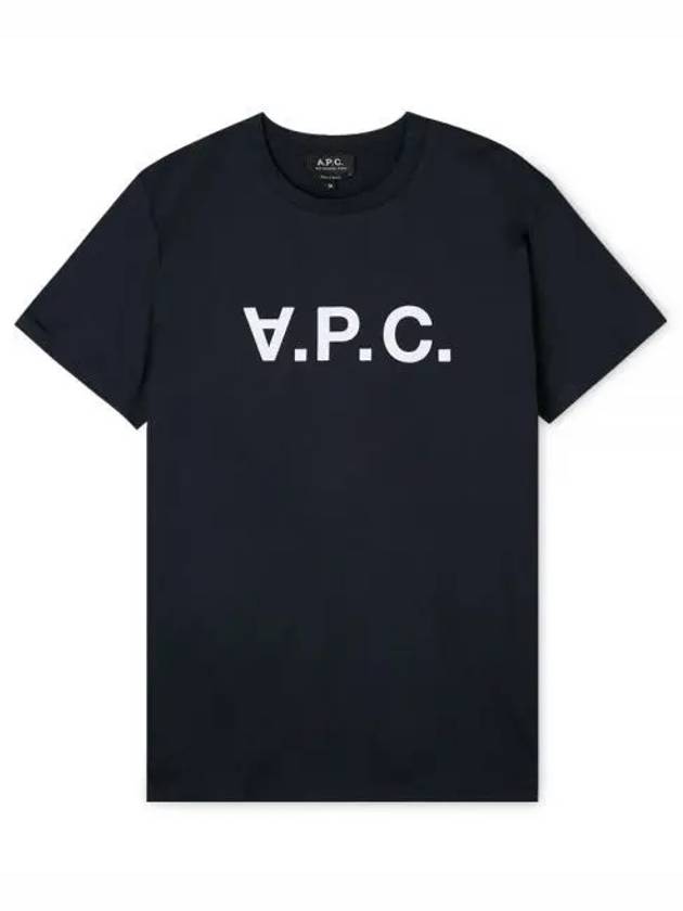 VPC Logo Organic Cotton Short Sleeve T-Shirt Navy - A.P.C. - BALAAN 2