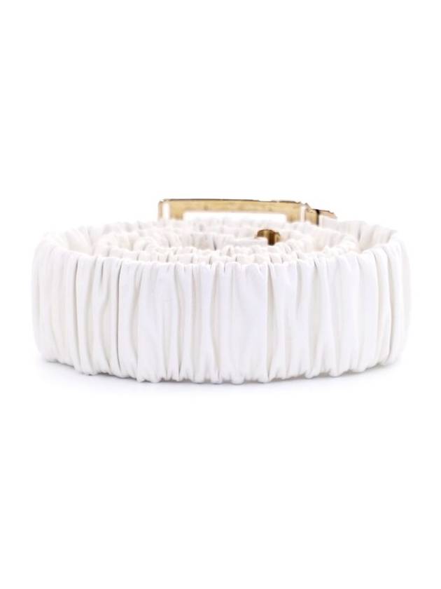 Chanel AA8782 White Banding Lambskin Gold CC Women s Belt - CHANEL - BALAAN 5