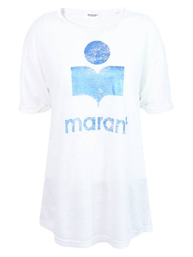 Coldy Linen Women's Short Sleeve TShirt TS0004FA A1N10E BUWE - ISABEL MARANT - BALAAN 1