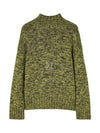 Speckle Knit Wool Turtleneck Green - JIL SANDER - BALAAN 2