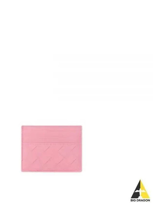 Intrecciato Leather Card Wallet Pink - BOTTEGA VENETA - BALAAN 2