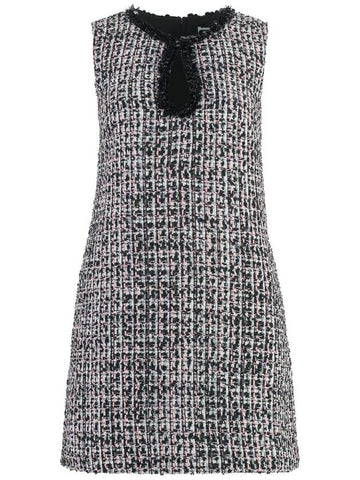 Self-Portrait Bouclè Knitted Dress - SELF PORTRAIT - BALAAN 1