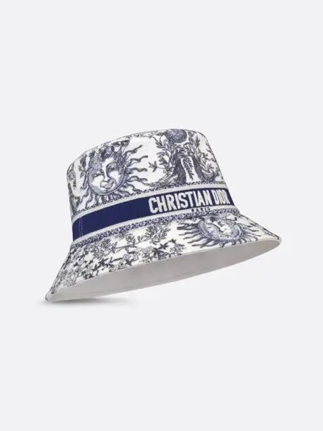 D Bobby Small Brim Bucket Hat White Navy - DIOR - BALAAN 3