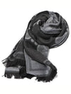 GG Wool Jacquard Scarf Grey - GUCCI - BALAAN 3