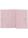 Small Saffiano Leather Half Wallet Pink - PRADA - BALAAN 4