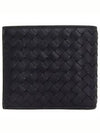 Men's Intrecciato Half Wallet Black - BOTTEGA VENETA - BALAAN 2