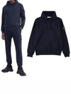 Wappen Patch Cotton Fleece Hoodie Navy - STONE ISLAND - BALAAN 2