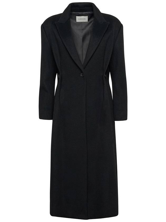 Button draped cashmere coat - CLAIR DE SAGE - BALAAN 1