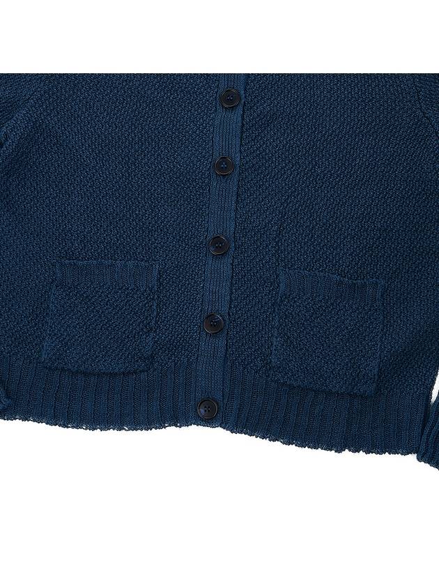 Hemp Basket Weave Knit Cardigan Blue - MAISON MARGIELA - BALAAN 7