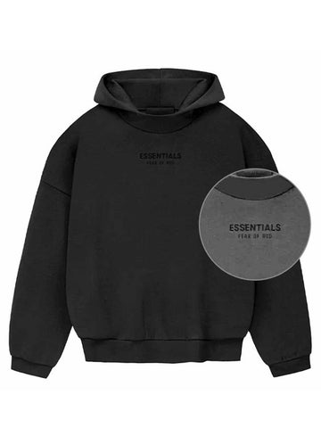 Essential Small Logo Hoodie Black Men - FEAR OF GOD ESSENTIALS - BALAAN 1