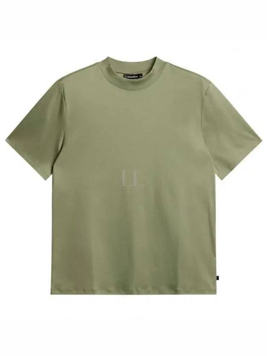 Ace Mock Neck Short Sleeve T-Shirt Oil Green - J.LINDEBERG - BALAAN 2