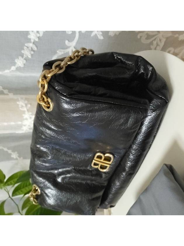 Monaco Small Chain Shoulder Bag Black - BALENCIAGA - BALAAN 8