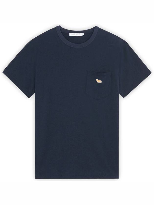 Baby Fox Patch Pocket Short Sleeve T-Shirt Navy - MAISON KITSUNE - BALAAN 2