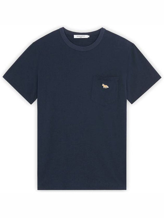 Baby Fox Patch Pocket Short Sleeve T-Shirt Navy - MAISON KITSUNE - BALAAN 2