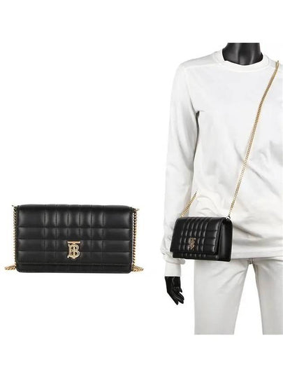 Lola Gold Logo Quilted Mini Cross Bag Black - BURBERRY - BALAAN 2