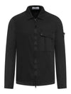 Old Treatment Garment Dyed Overshirt Jacket Black - STONE ISLAND - BALAAN 2