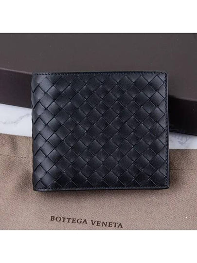 Intrecciato Weaving Half Wallet Black - BOTTEGA VENETA - BALAAN 2