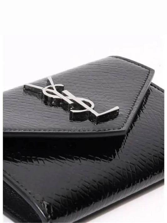 Cassandre Envelope Half Wallet Black - SAINT LAURENT - BALAAN 2