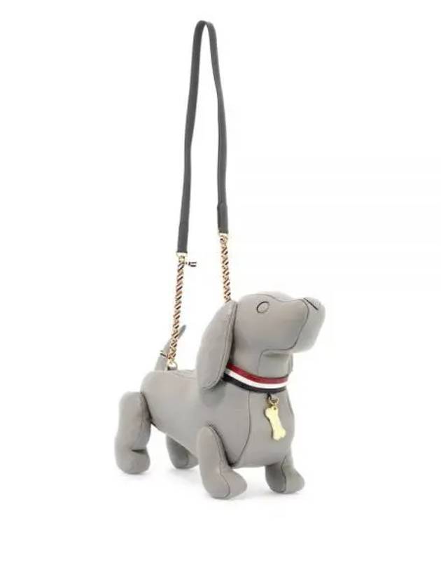 Mini Hector Pebble Grain Chain Shoulder Bag Grey - THOM BROWNE - BALAAN 2