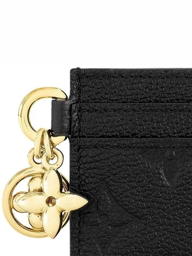 LV Charm Monogram Empreinte Leather Card Wallet Black - LOUIS VUITTON - BALAAN 4