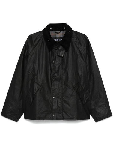 Barber Transport Casual Wax Jacket Black - BARBOUR - BALAAN 1