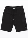 Light Fleece Utility Shorts Black - CP COMPANY - BALAAN 3