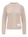 Logo Patch Label Knit Top Powder Pink - AMI - BALAAN 1