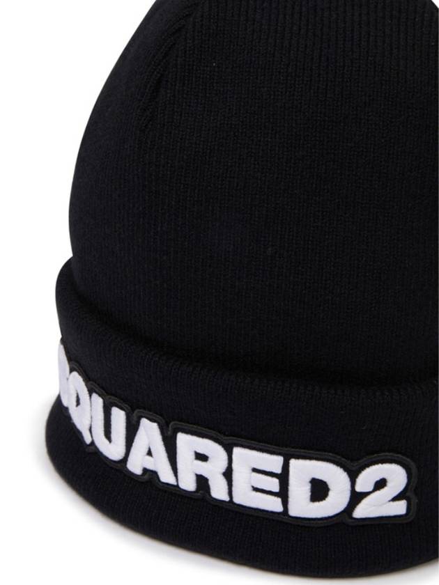 Embroidered logo wool beanie KNM0001 15040001 - DSQUARED2 - BALAAN 3