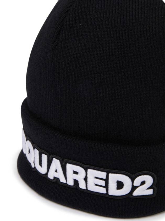 embroidered logo wool beanie - DSQUARED2 - BALAAN 3