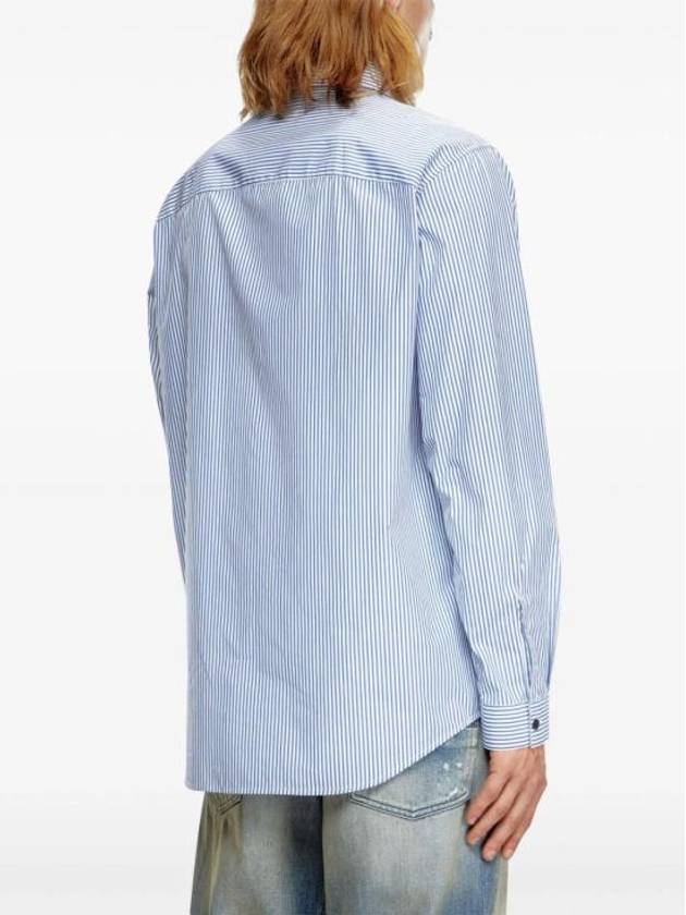 S Simply E Stripe Long Sleeve Shirt Sky Blue - DIESEL - BALAAN 5