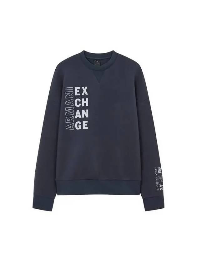 Men s Big Logo Neoprene Sweatshirt Navy - ARMANI EXCHANGE - BALAAN 1