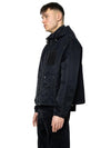 Anagram Drawstring Padded Hooded Jacket Black - LOEWE - BALAAN 3